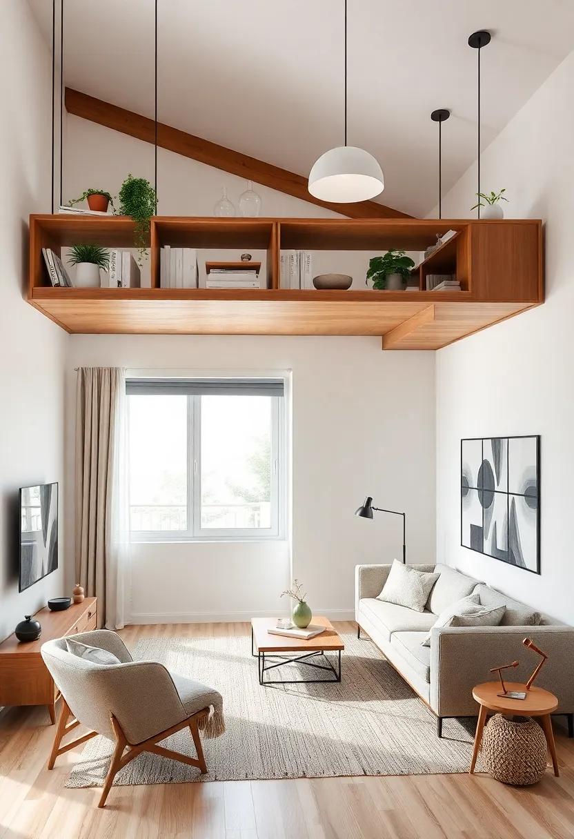 Make Use of High Ceilings: Hanging Storage​ Options ⁣for Small Living ‌Rooms