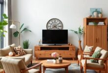 25 Inspiring Ideas for an Eclectic Living Room with Charming Wooden Furniture