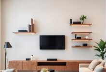 Elevate Your Space: Stylish Floating Shelves for Media Equipment in the Living Room