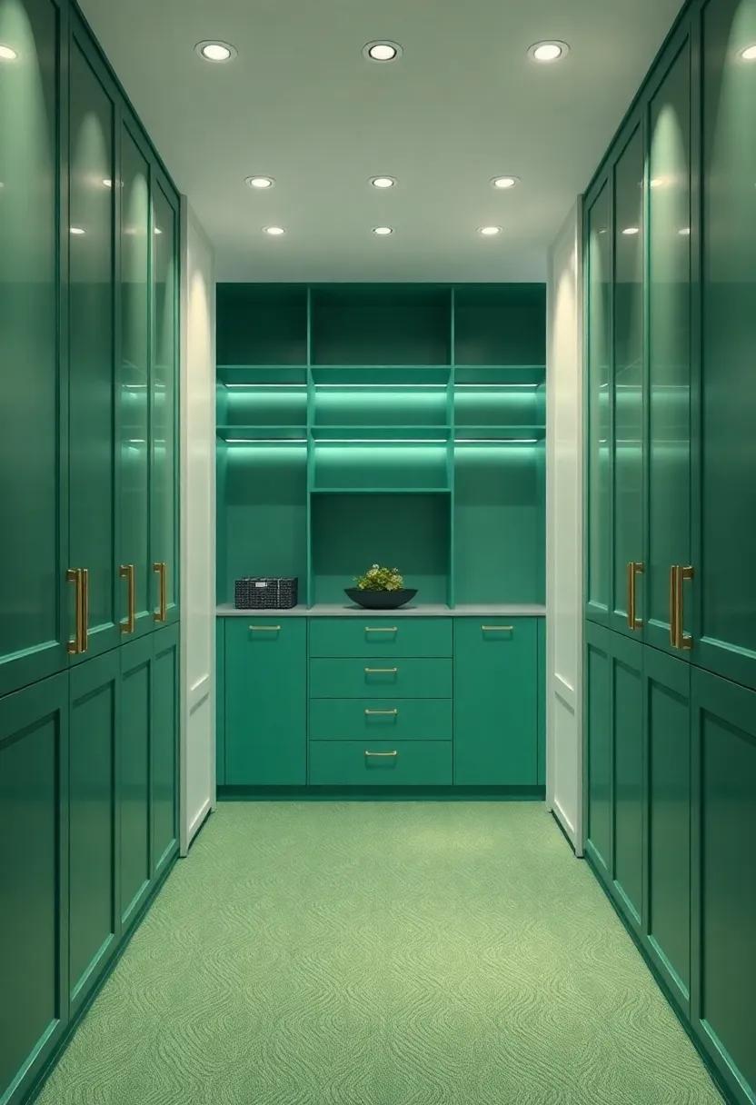 Emerald Elegance: Designing the Ultimate Luxury Walk-In Closet Experience