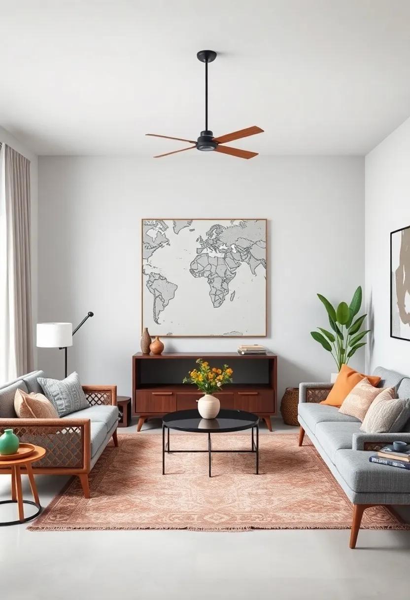Embracing Diversity: Designing an Eclectic Living Room with Global Inspirations