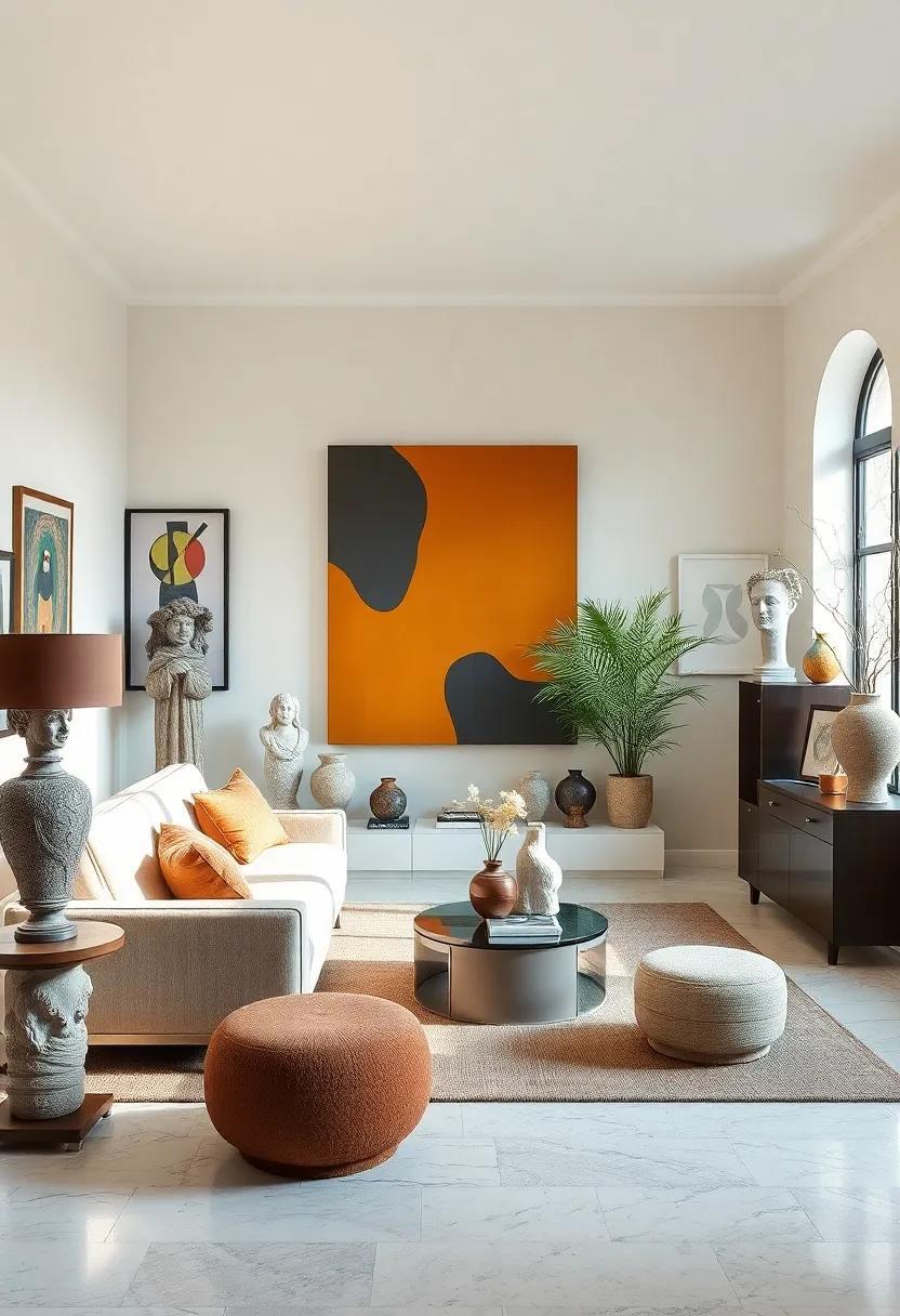 Transforming Spaces: The Allure of Eclectic Rooms Adorned with Artistic Sculptures