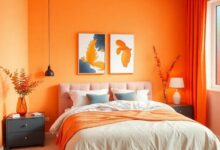 29 Stunning Bedroom Color Combinations Featuring Vibrant Orange Accents
