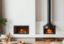 Chic Warmth: Embracing Minimalist Fireplaces for Cozy Small Living Rooms