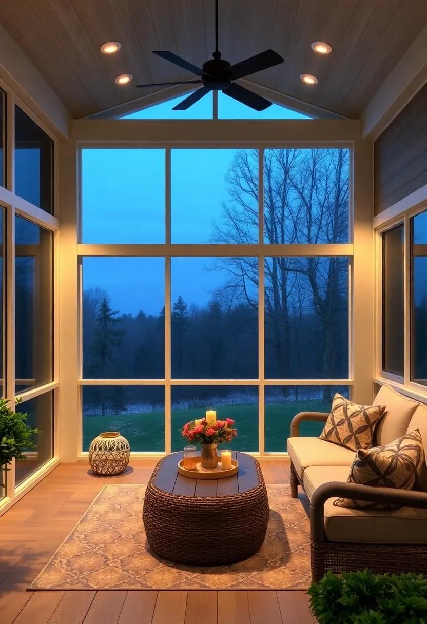 Transform Your Screened Porch: Embrace Cozy Evenings with Ambient Lighting Ideas