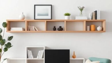 Elevate Your Space: Creative Living Room Shelves with Practical Cubby Storage Solutions