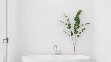 Embrace Serenity: Transform Your Space with Minimalist Bathroom Decor and Elegant White Tiles