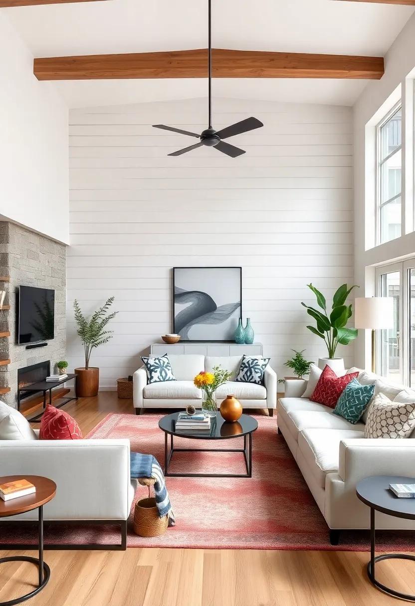 25 Inspiring Modern Farmhouse Living Rooms Featuring Timeless Shiplap Walls