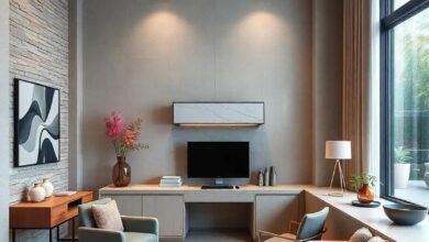 27 Stunning Luxury Home Offices Featuring Exquisite Built-In Desks for Ultimate Comfort