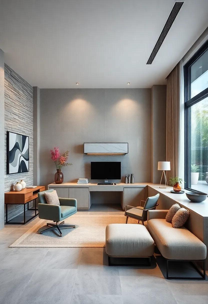 27 Stunning Luxury Home Offices Featuring Exquisite Built-In Desks for Ultimate Comfort
