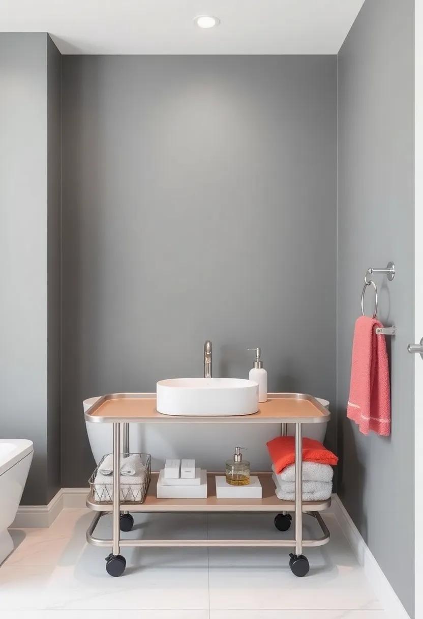 Incorporate Rolling‌ Carts ⁣For Easy-To-Move bathroom Essentials