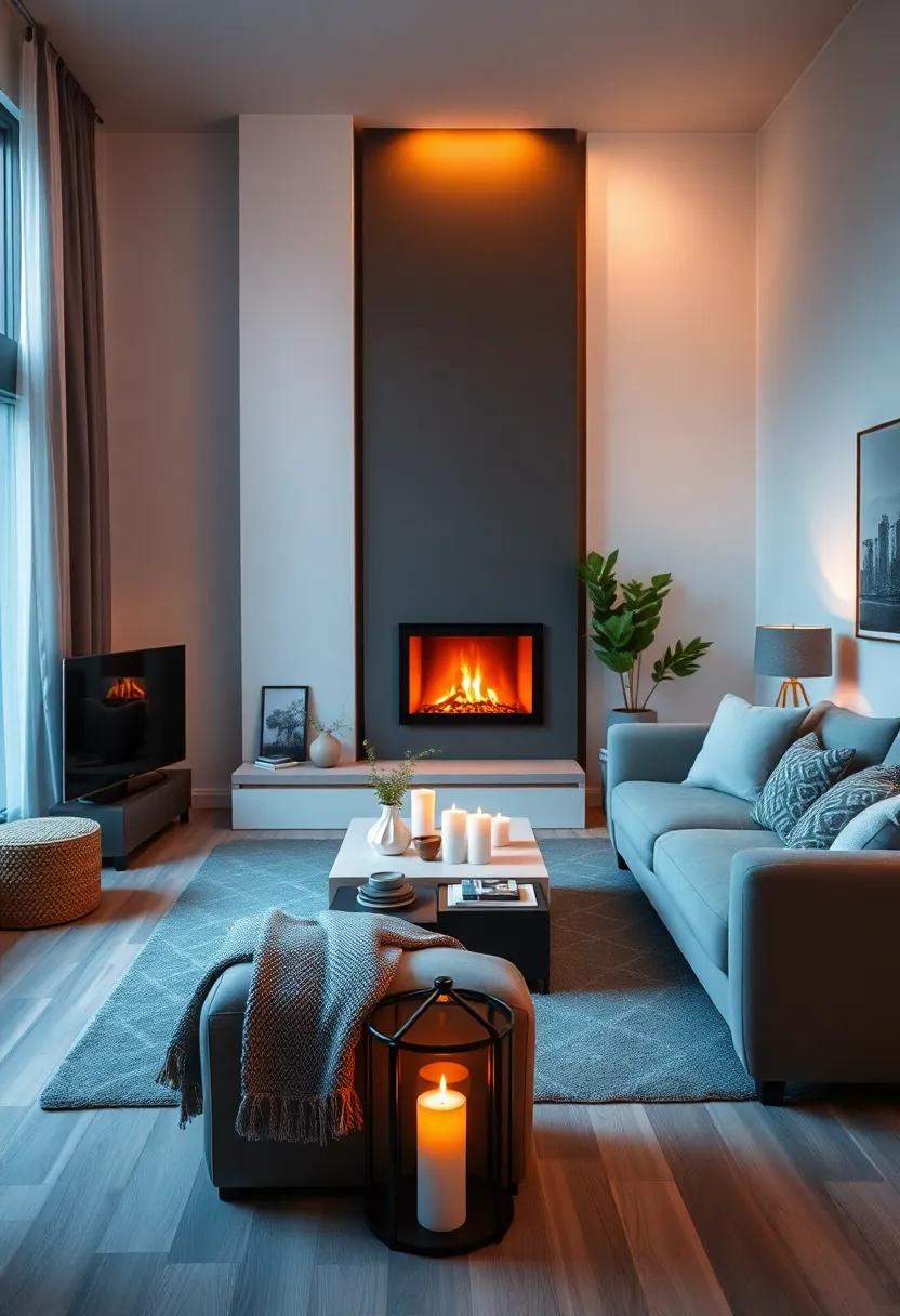 Soft Glow from Within: use electric fireplaces⁤ or candles with flickering functions ⁢to ​add a cozy ‌glow and ⁢warmth⁤ without a ‌real flame