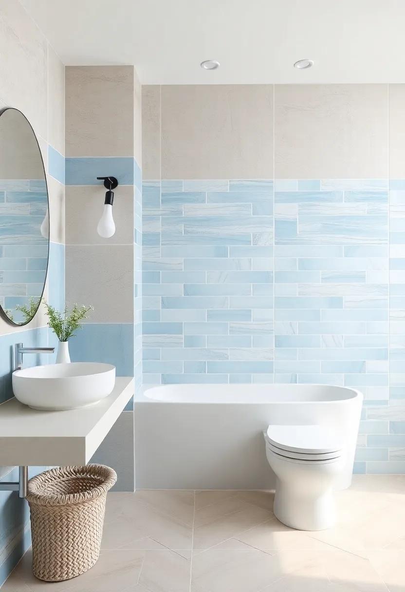 Capturing Coastal Aesthetics With Beachy Blue and ⁤Sandy Beige Tile Combinations
