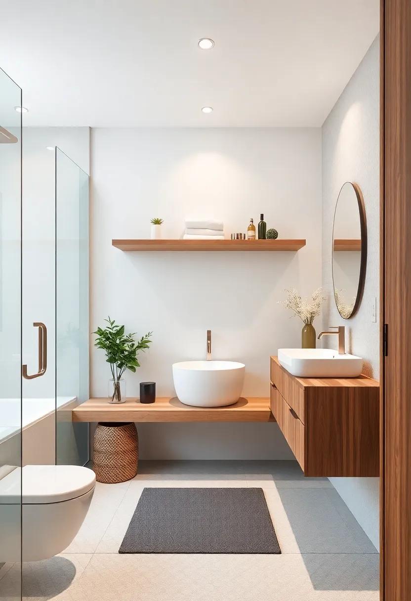 Floating Elements: Consider floating shelves and vanities to give an illusion of ‌more ‍space while ​keeping the area⁤ light⁤ and airy