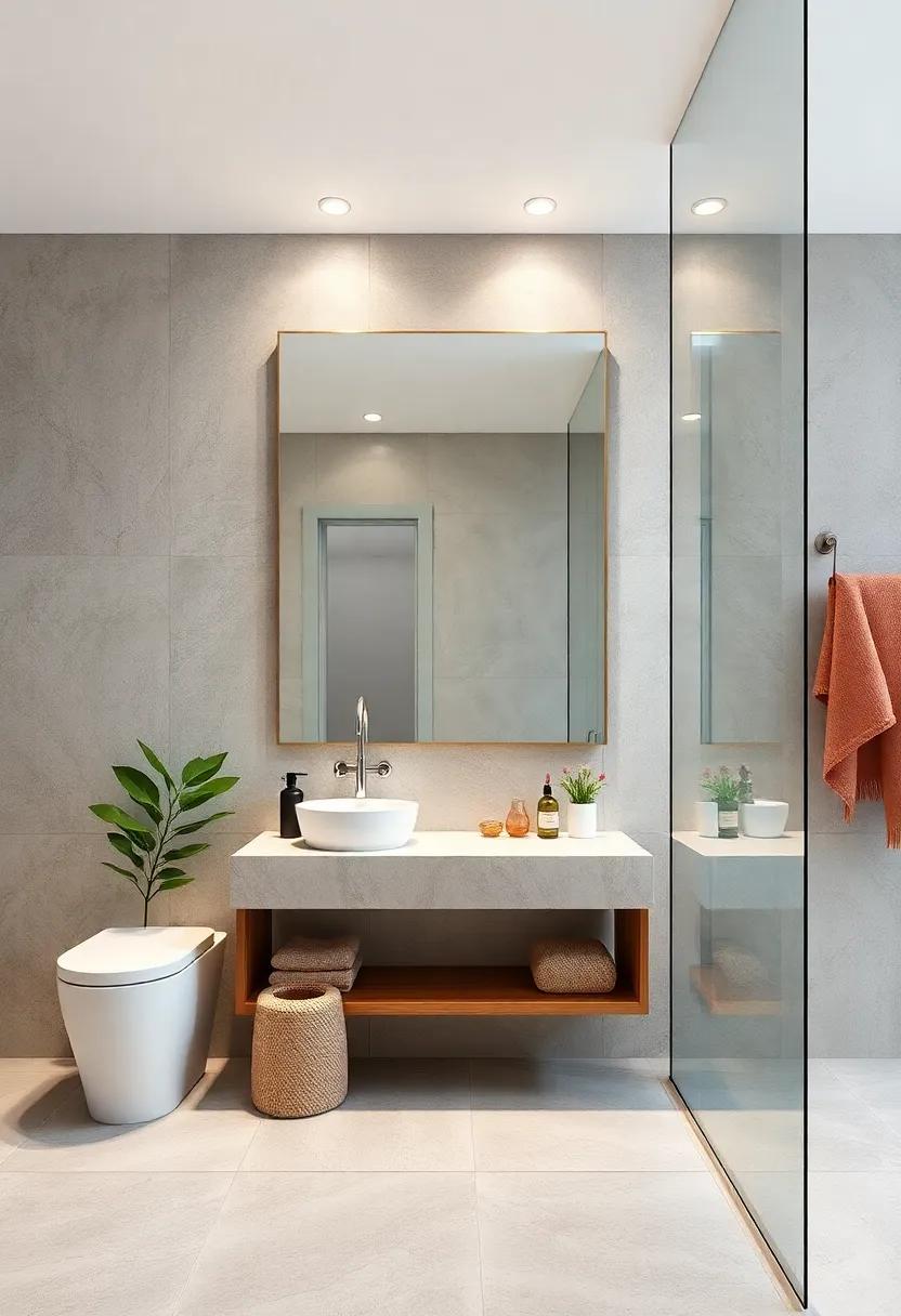 Reflective Accents That Tie Together Your Bathroom's Color⁣ Palette