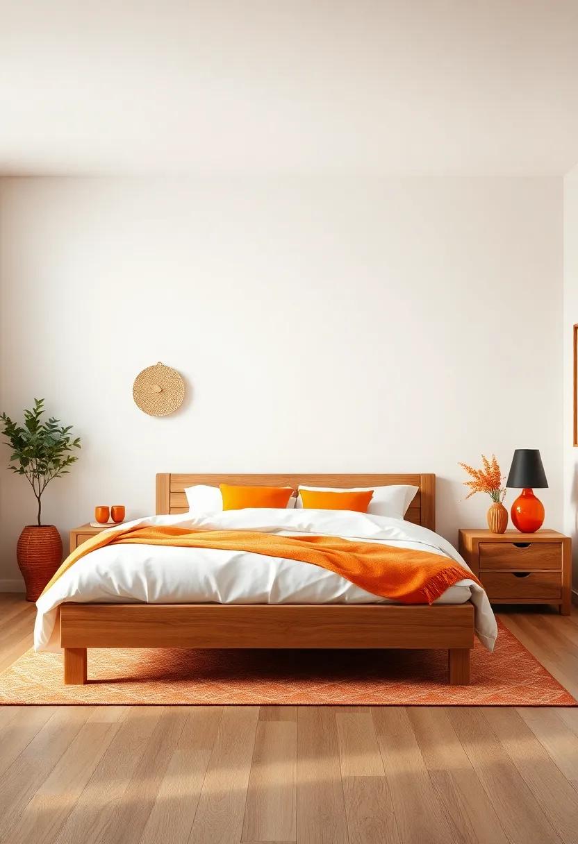 Rustic Wood Tones and ​Spicy Orange:⁣ celebrate nature with​ rustic wooden features highlighted by spicy orange accents for a warm,⁢ inviting atmosphere