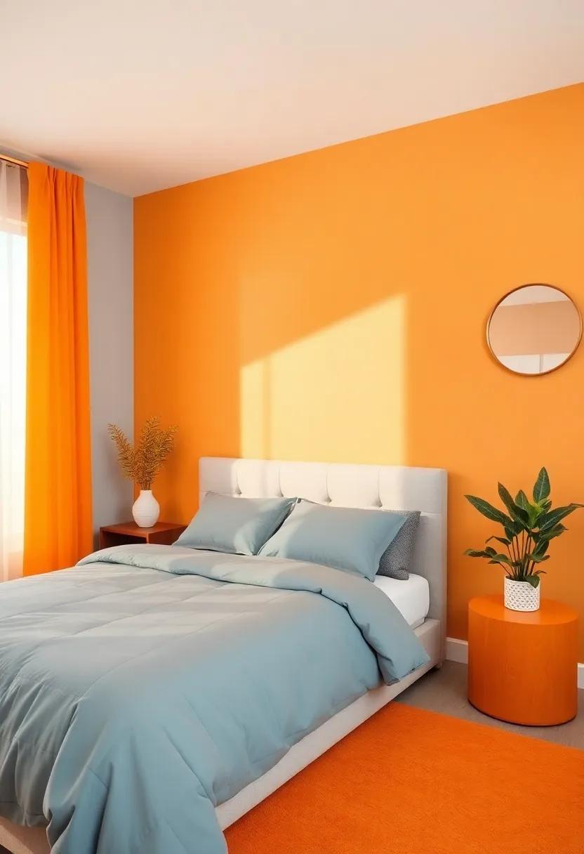 Soft ⁤Grey-Blue and Honey Orange: Experience the tranquility of soft grey-blue paired with honey orange ⁣for a warm yet cool ⁣ambiance