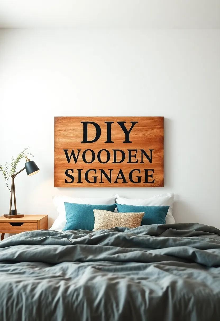 DIY Wooden Signage: Personalize​ your space with‍ handcrafted ⁣wooden signs that reflect​ your personality and style preferences