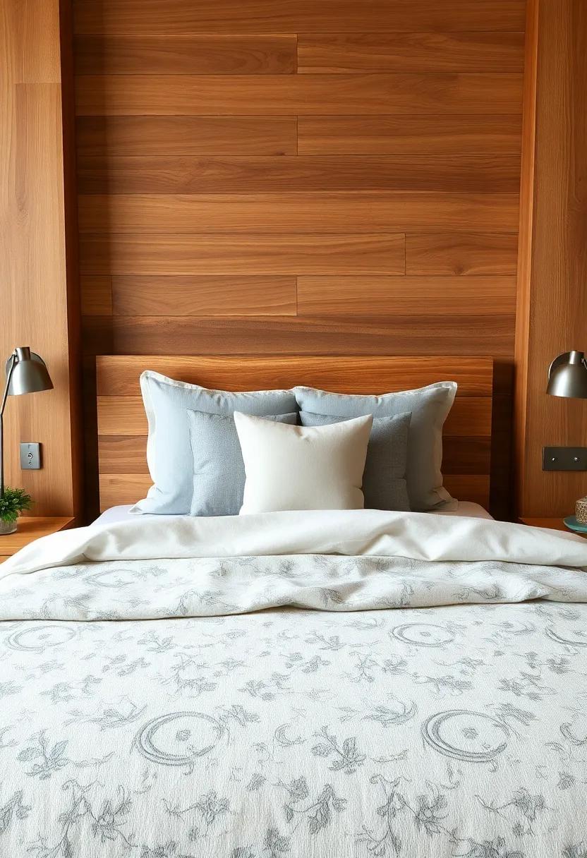 Wood and Fabric⁤ Mix: ​Blend wooden headboards with plush fabrics ‌for bedding, creating a contrast⁣ that feels‍ inviting​ and stylish