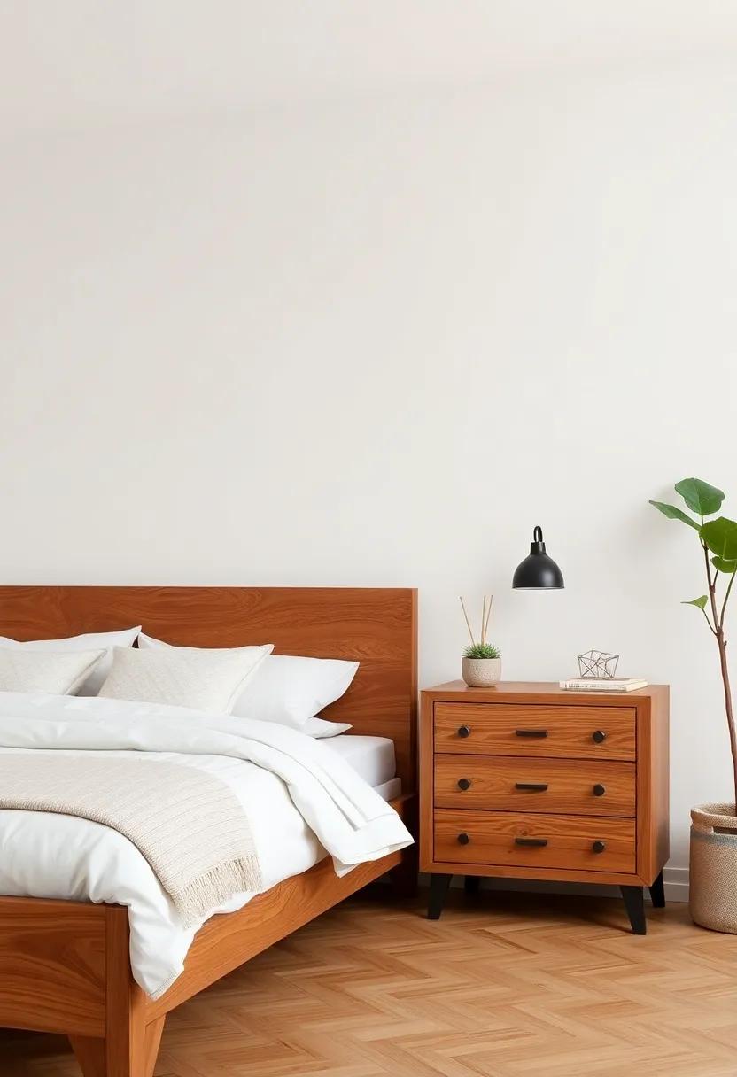 Chunky​ Wooden Furniture: Opt for chunky⁣ wooden nightstands or⁣ dressers that ⁣offer a bold ⁢visual​ impact while maintaining functionality