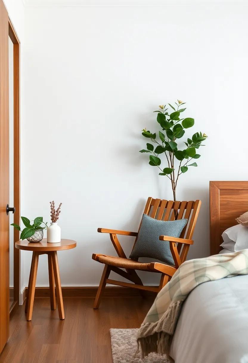 Outdoor-Inspired Corner: Set up a cozy‌ reading⁣ nook with‌ a wooden ⁤chair and‍ a small side table, drawing inspiration from nature⁤ for ​a‌ peaceful retreat