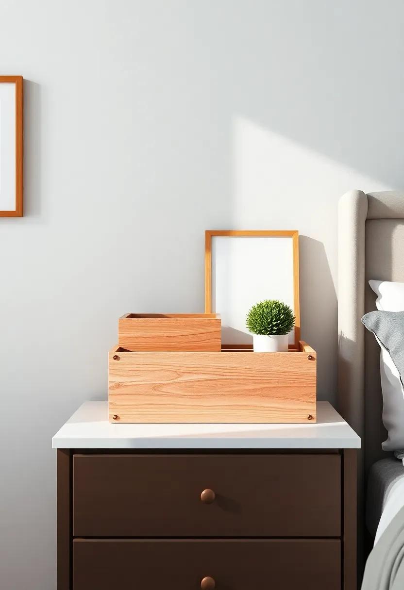 decorative Wooden Boxes: Use wooden⁤ boxes ​for ⁢organization on your ⁣dresser or nightstand, combining ​functionality‍ with charming aesthetics