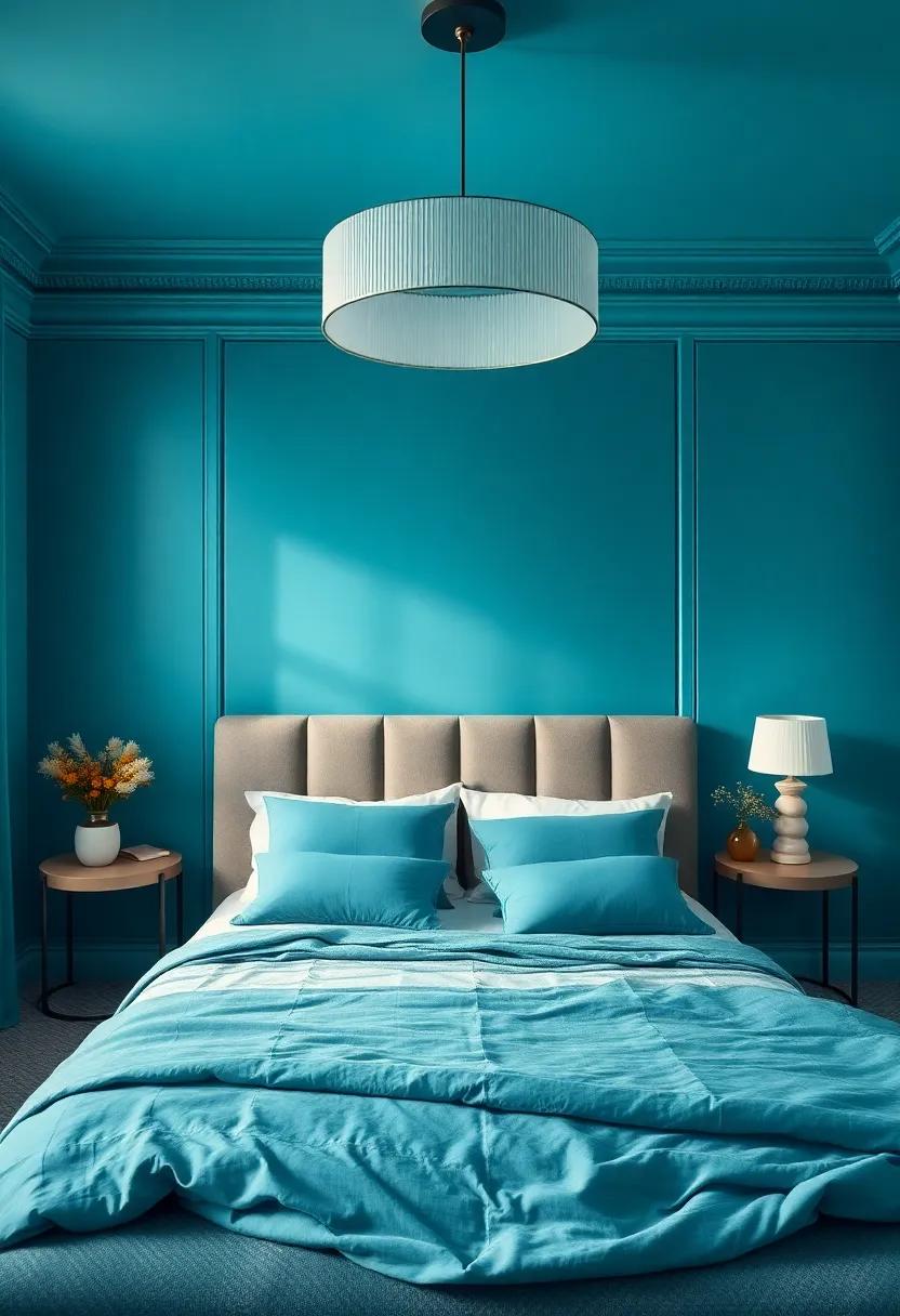 crafting Intimacy with Rich Teal Blue⁢ Lighting Fixtures
