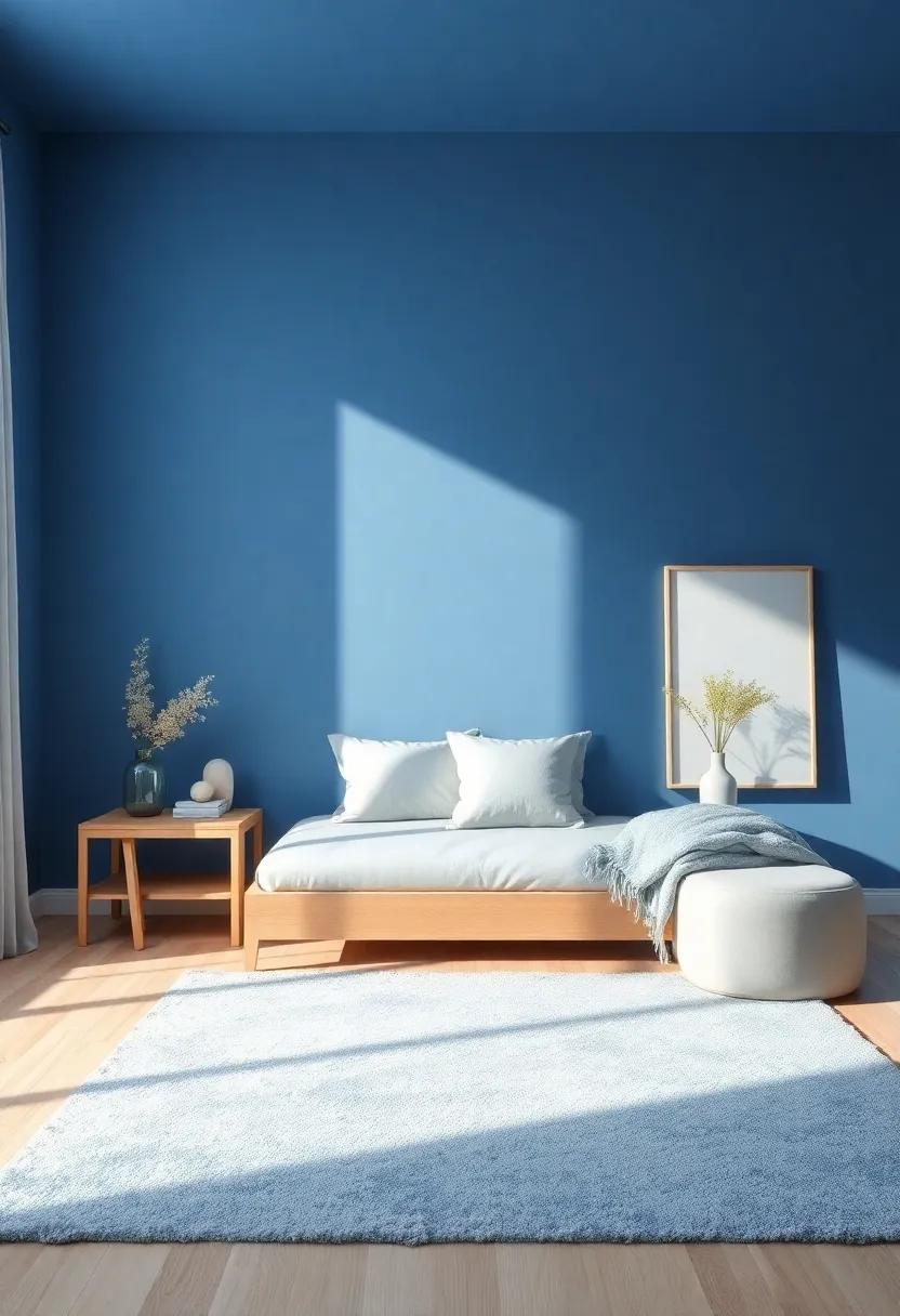 Experiment with Textures: Incorporating⁢ soft Blue Rugs