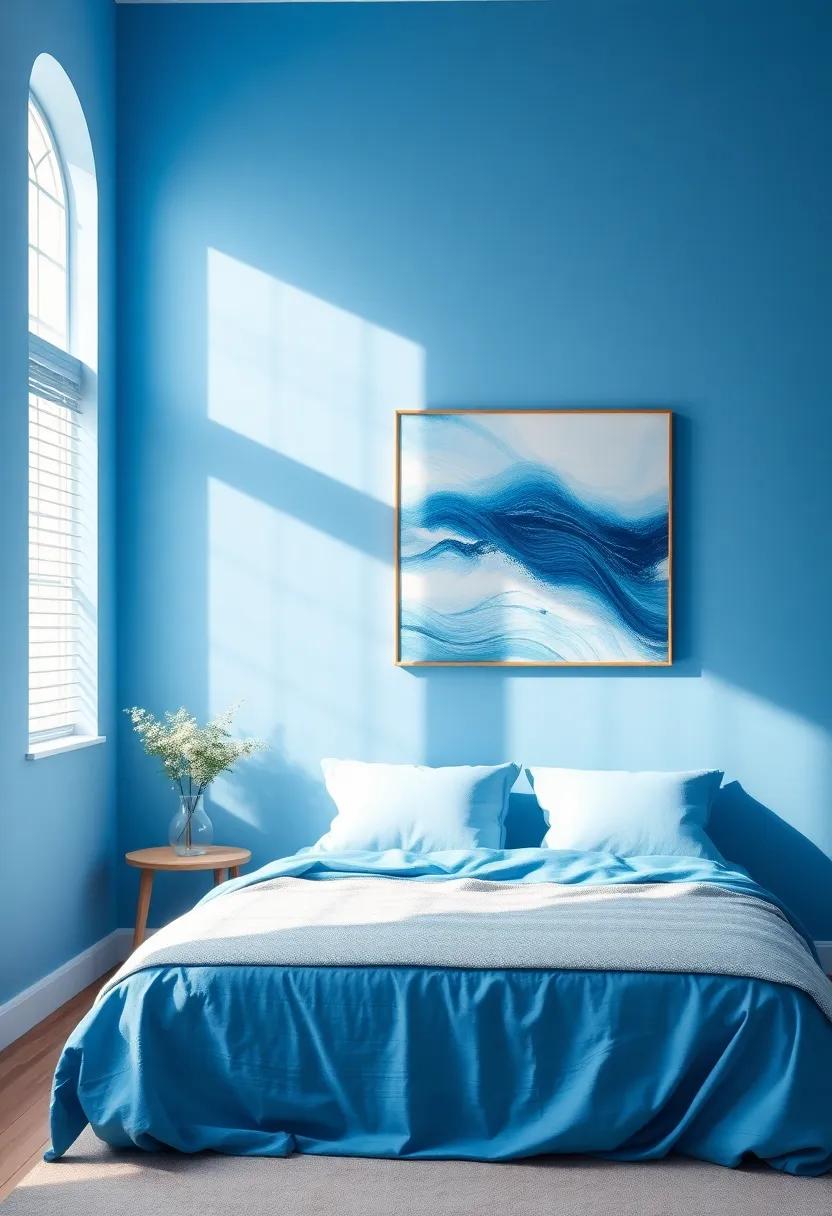 Light Up Your Sanctuary with Bright Cerulean​ Wall Art ⁢Ideas