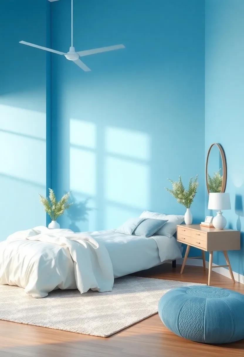 transform Your Space with⁢ Soft ⁢Sky blue accents in ⁤Your Bedroom Retreat