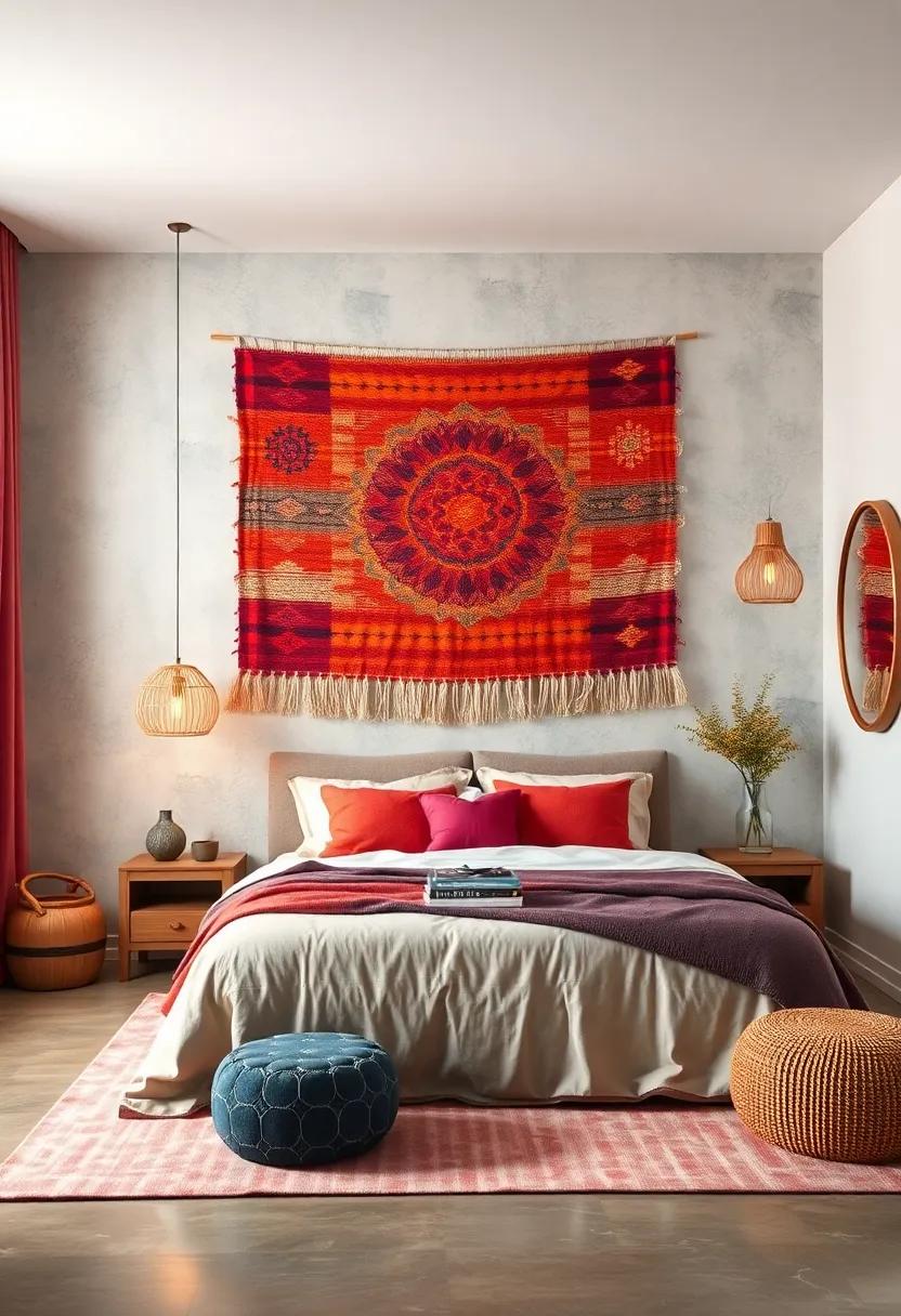 Textile Hangings: Add warmth and texture​ with⁣ woven wall hangings ⁢or vibrant fabric tapestries that create ⁢a cozy atmosphere