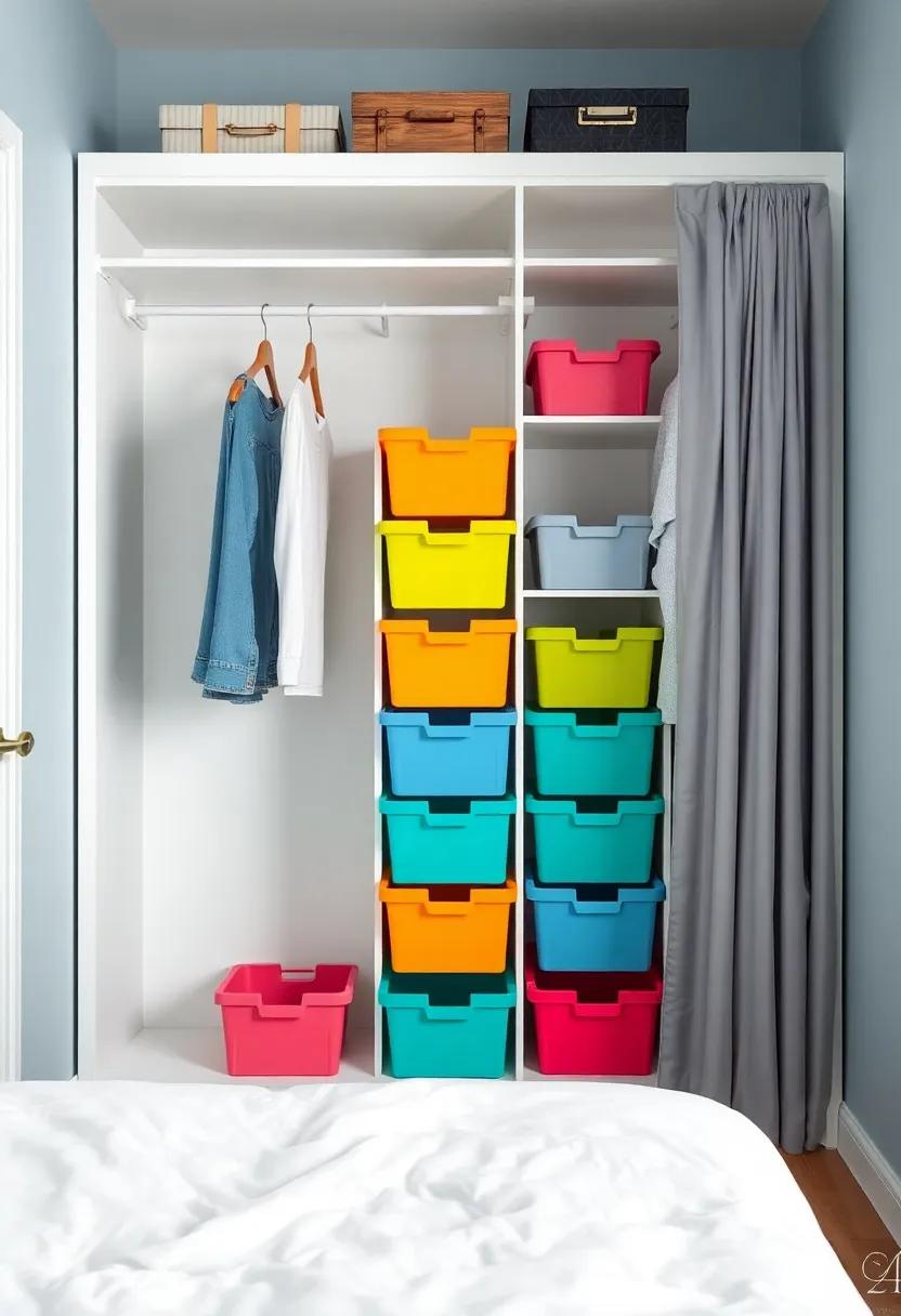 Incorporate Colorful Storage Bins for ‌a Fun ⁣and​ Organized Wardrobe