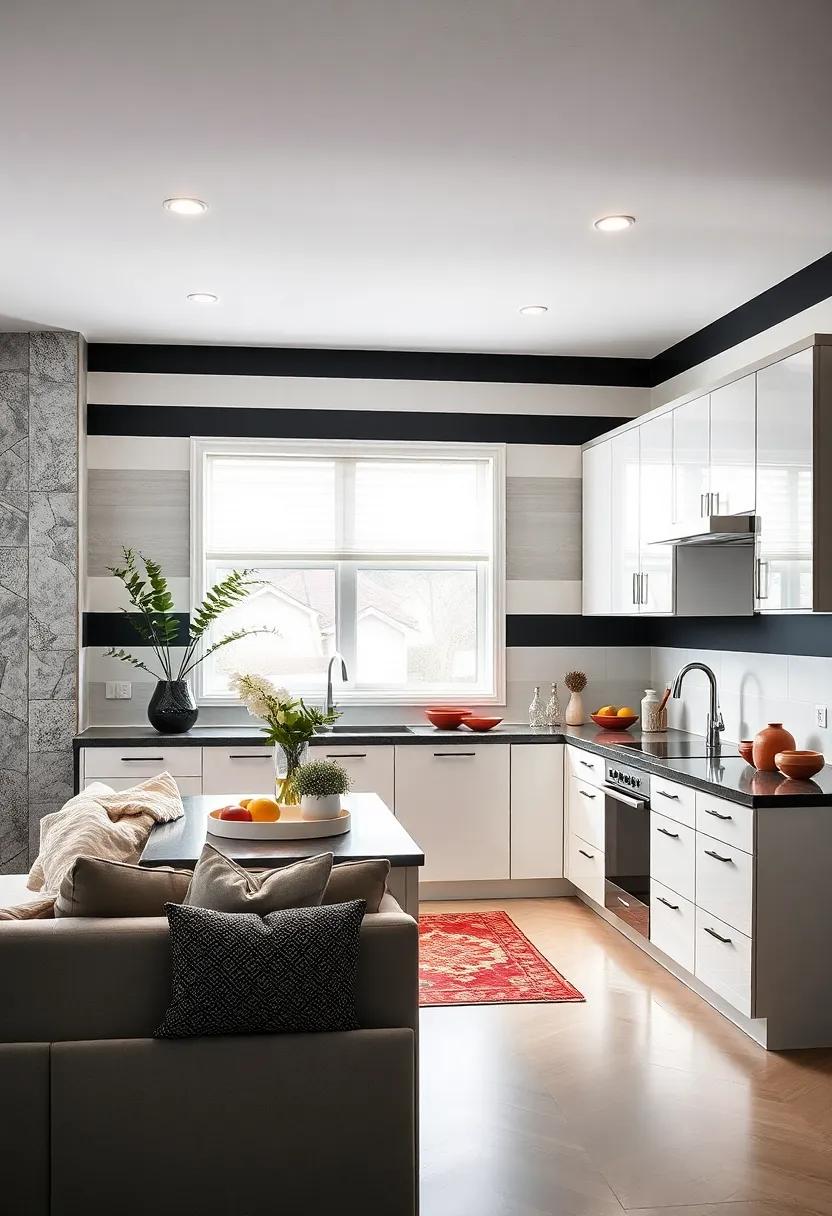 Bold Striped‌ Paint:⁤ Play with vertical or horizontal ⁣stripes combining black and white for ​a daring yet elegant statement that draws the eye