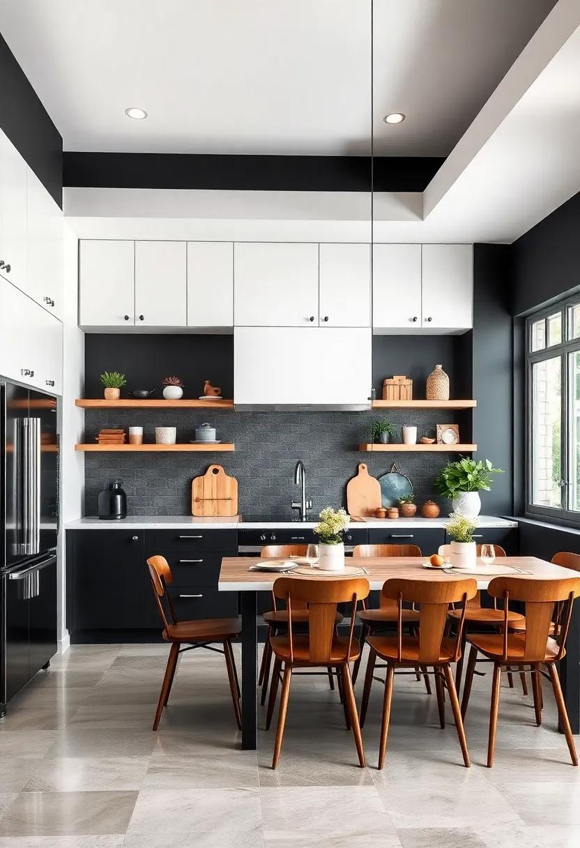 Add⁣ a Touch of wood: Incorporate⁢ warm wooden accents in ⁣shelving or ‌flooring to soften the ​boldness of black​ walls and maintain ​a‍ cozy atmosphere