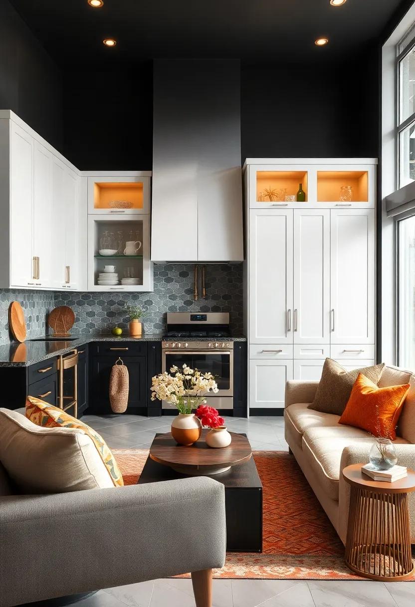 Statement Lighting:⁣ Install ⁢elegant pendant lights ‌with ​a gold⁣ finish to illuminate your kitchen‌ while enhancing⁢ the contrast between black and white