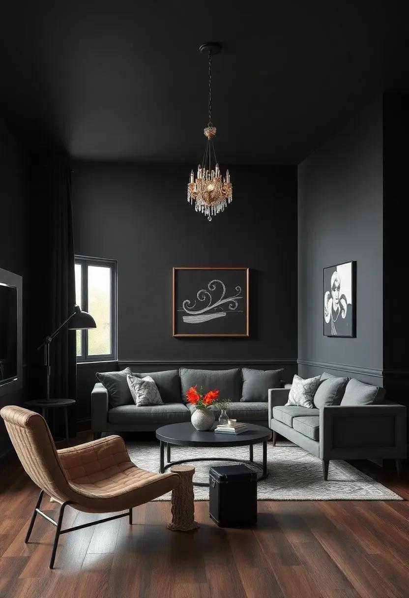 Utilize vintage lighting fixtures like crystal chandeliers or industrial pendant lights for character