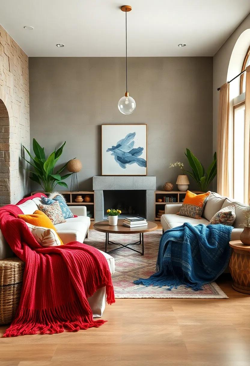 Incorporate Vibrant Throw Blankets for Colorful Comfort⁣ and Warmth