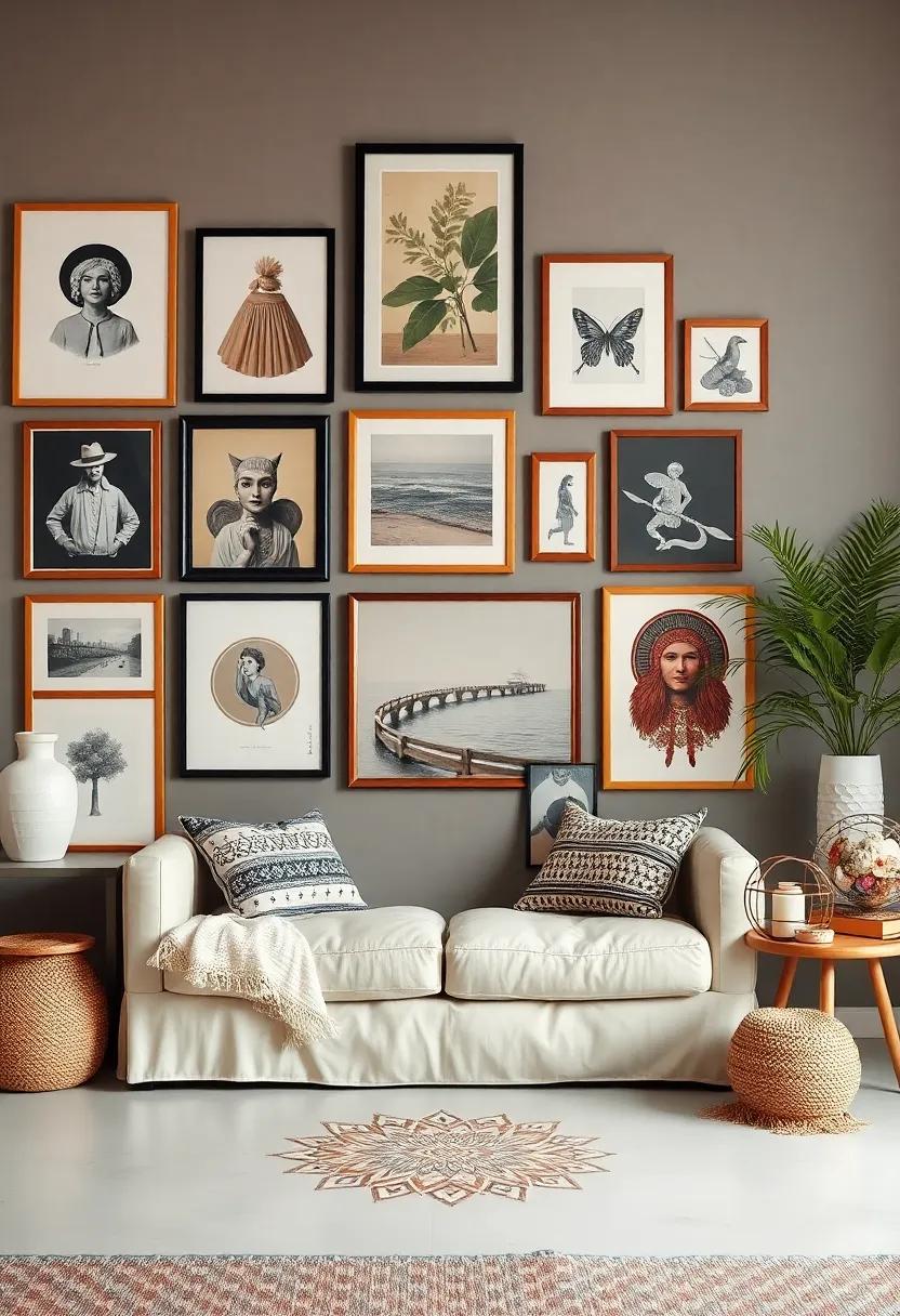 Create a Gallery Wall: Showcase your personality through an eclectic mix⁤ of art pieces,​ photographs, and prints to reflect⁣ your unique taste