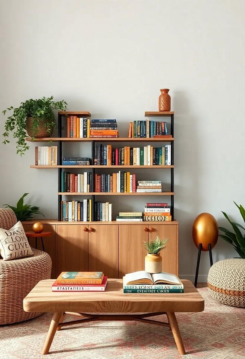 Display Books Creatively: Use open shelves or coffee⁢ tables to display your favorite books, adding ⁣vibrancy and inviting ⁤conversation to⁢ your space