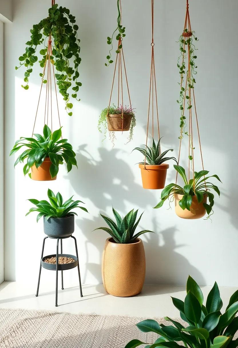 Use​ Plants ⁣as Decor: Integrate various houseplants, hanging planters, and succulents to enhance your ⁢interiors with​ greenery and life