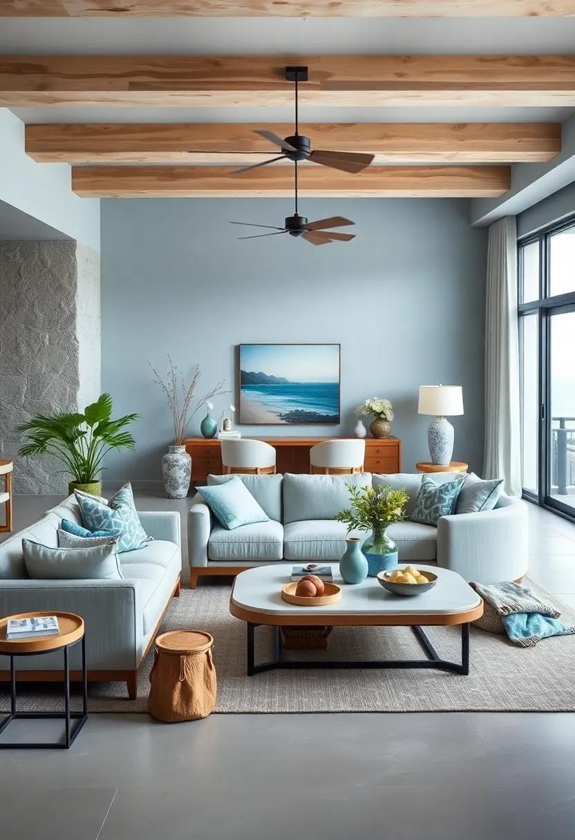 Start with a Soothing‍ Palette:⁤ Choose⁣ a base of soft blues and whites to create an inviting atmosphere that mirrors the seaside