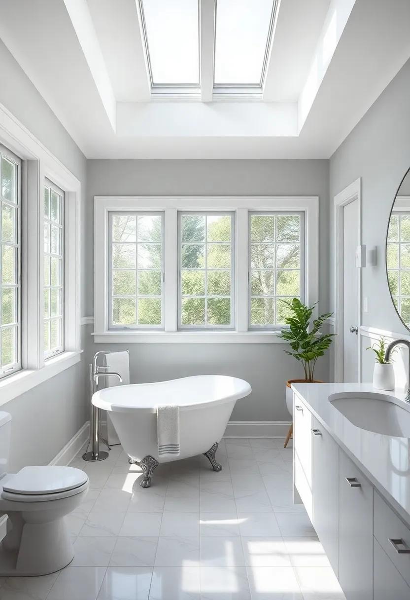 Embracing Natural Light with Expansive Windows in Cottagecore Bathrooms