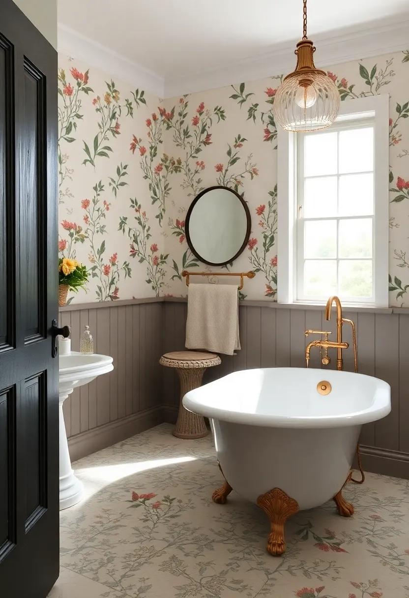 The Enchantment of Botanical Prints in Cottagecore Bathrooms