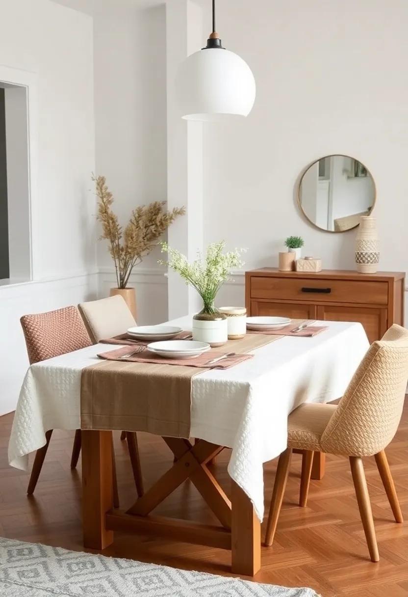 Layered Textiles: Add⁤ plush‍ table runners and soft fabric‍ placemats that ‌bring texture and warmth to the dining table, making⁣ every meal feel special