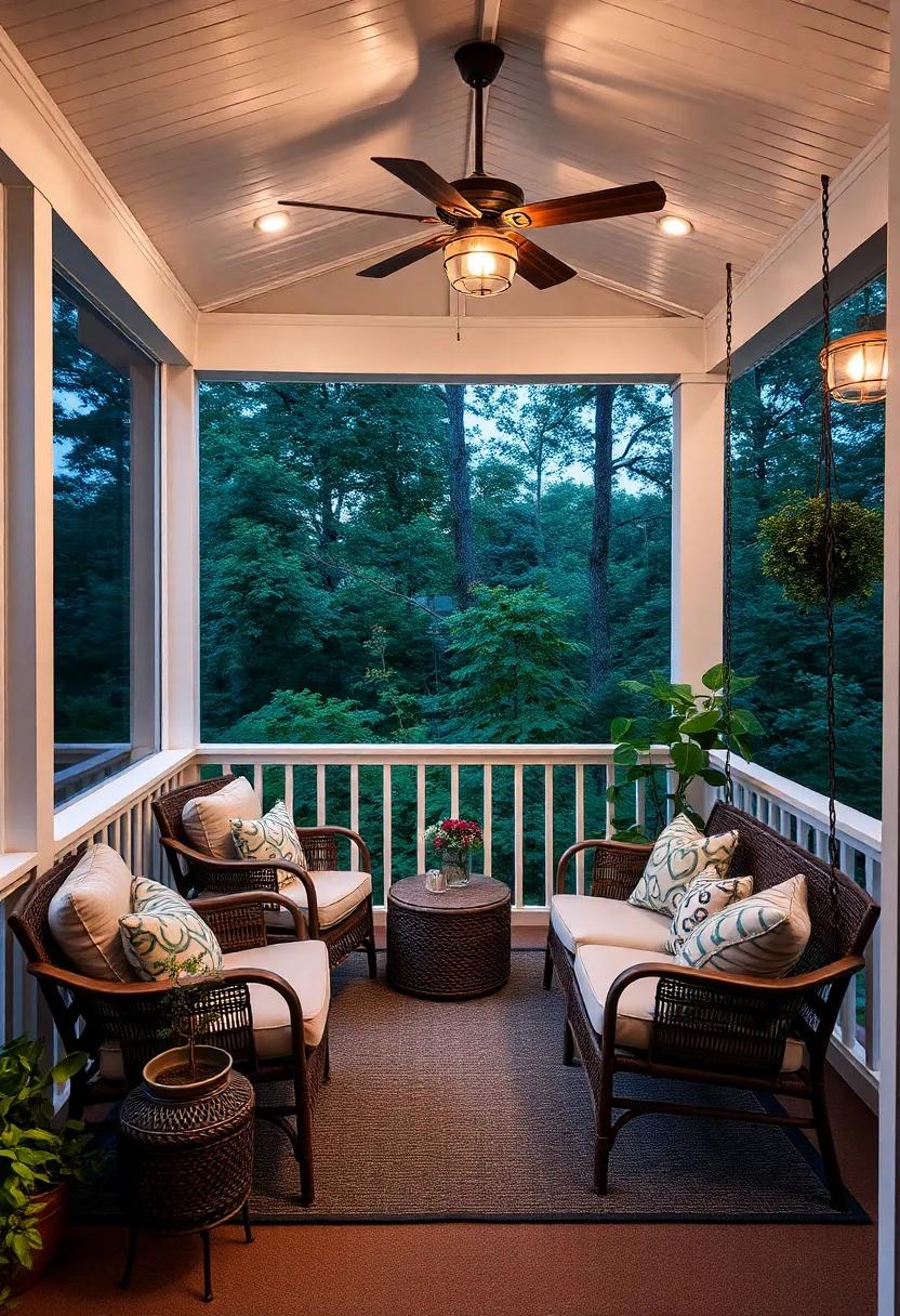 Choose Comfortable Seating: ⁤Invest in plush ‌chairs or a swing that gently sways to create a warm and inviting atmosphere