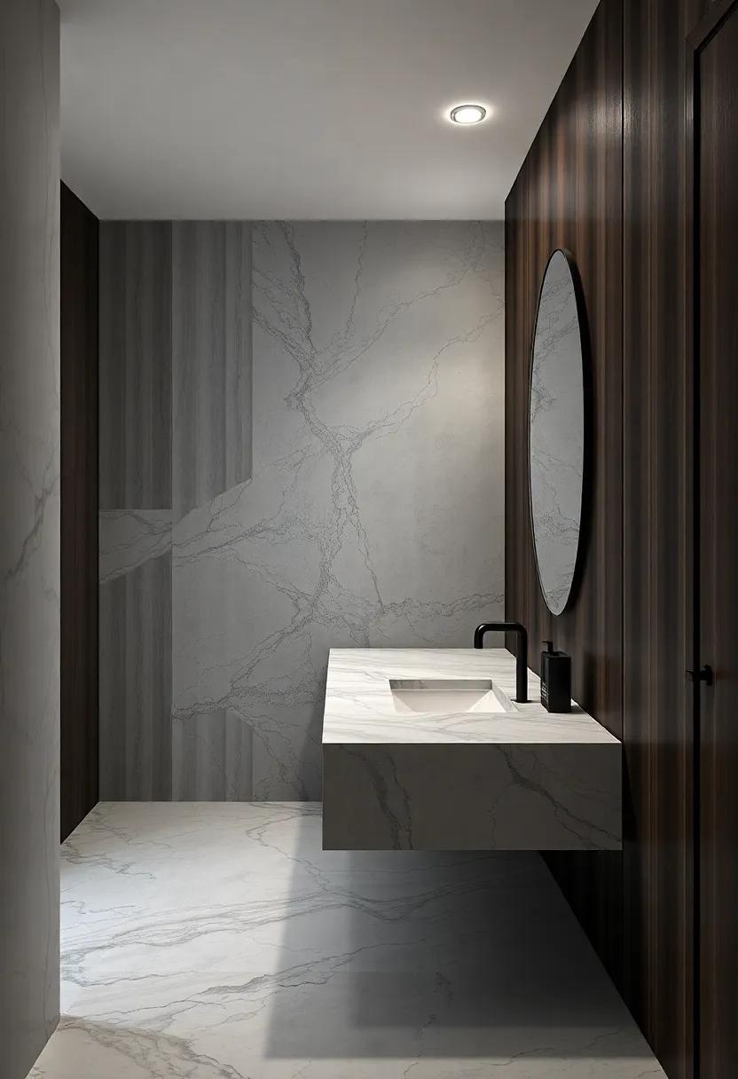 Exploring Materials: ​Pairing Natural ⁢Marble with Dark Woods