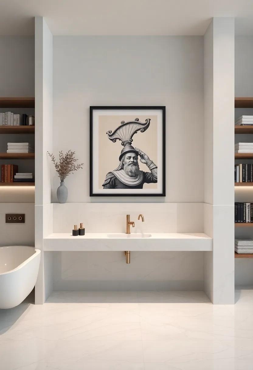 Framed Art and Shelves: Showcasing a Scholarly Aesthetic