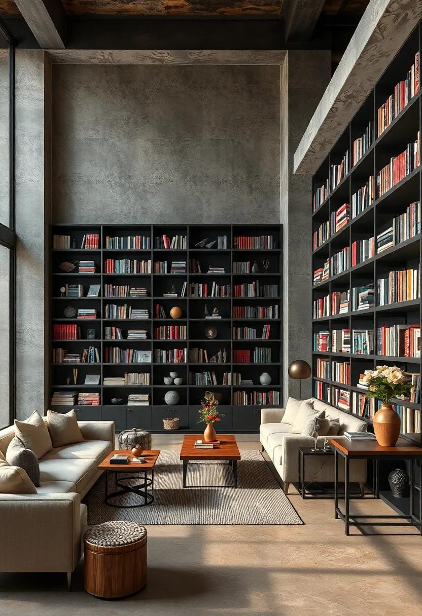 Eloquent Decor: Shelves Laden with Literature and Curiosities