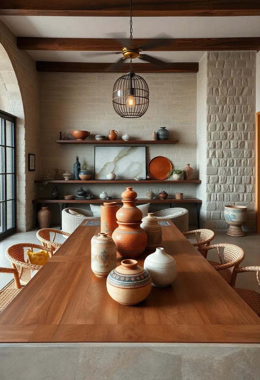 Use traditional pottery as⁤ a centerpiece for​ your dining table or as accent pieces on⁢ shelves,‍ blending old-world ⁢charm with contemporary aesthetics