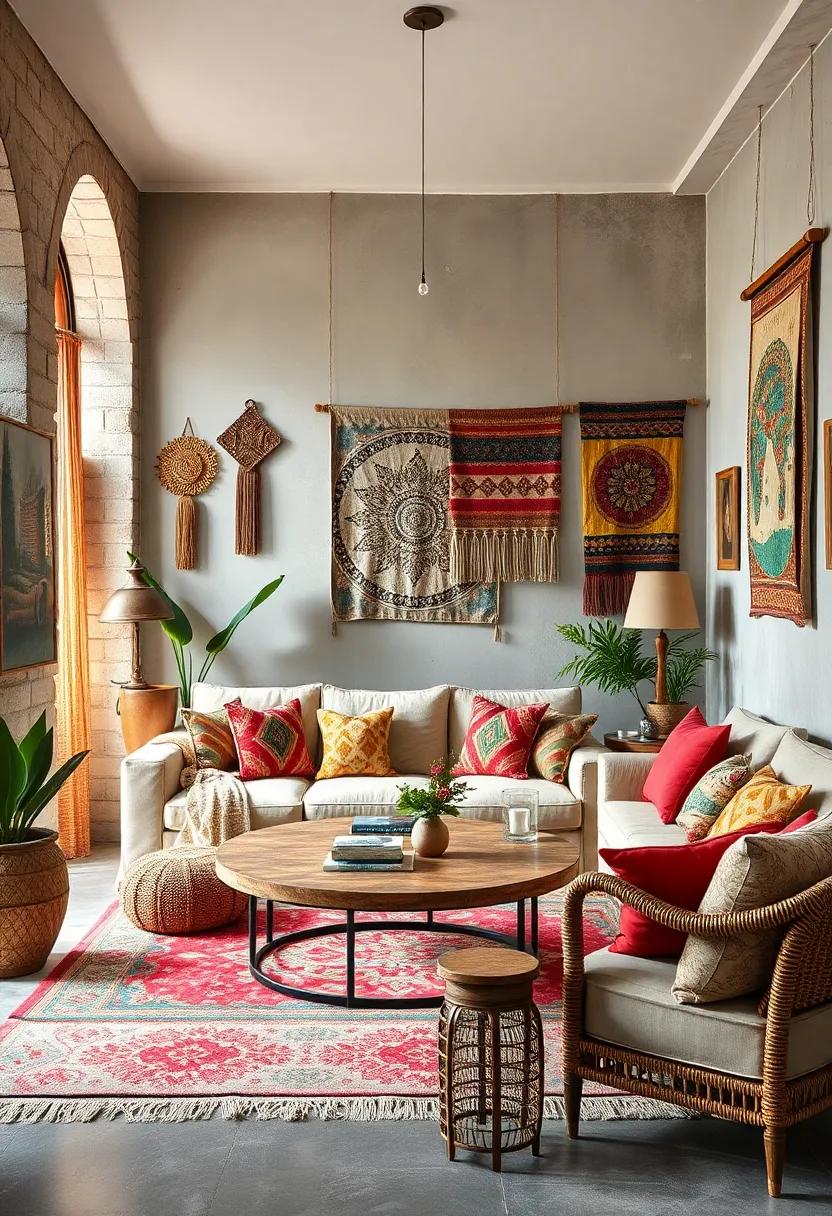Blend ⁣global influences by integrating traditional textiles from diverse cultures into your pillows, throws, and wall hangings